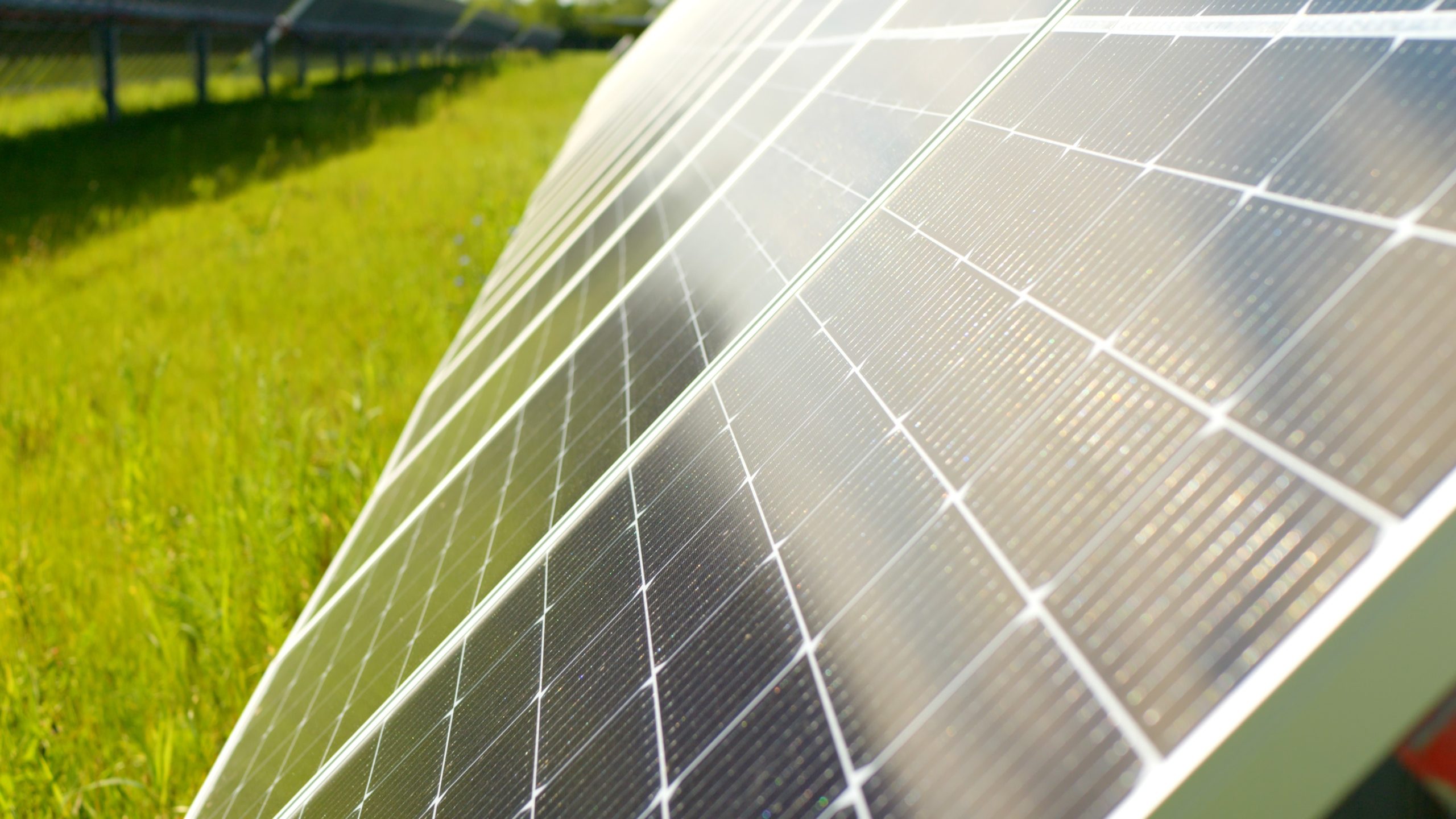 Close up of solar panel
