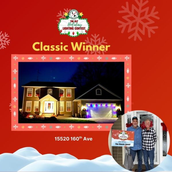 Holiday Lighting Contest winner image with lights on house