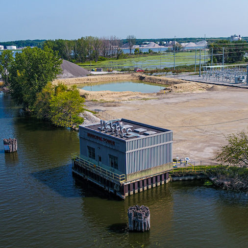 photo of the box near the water