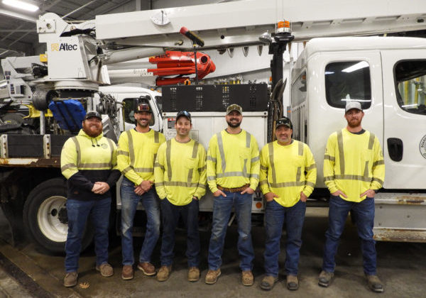 Group of linemen that provided Mutual Aid in Northern Michigan