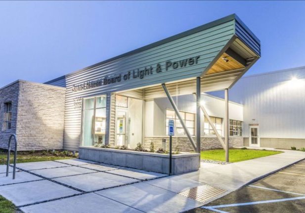 Grand Haven Board of Light & Power building at night